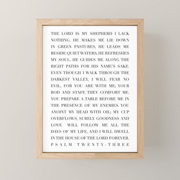 Psalm 23 Mini Art Print Gallery Image 1