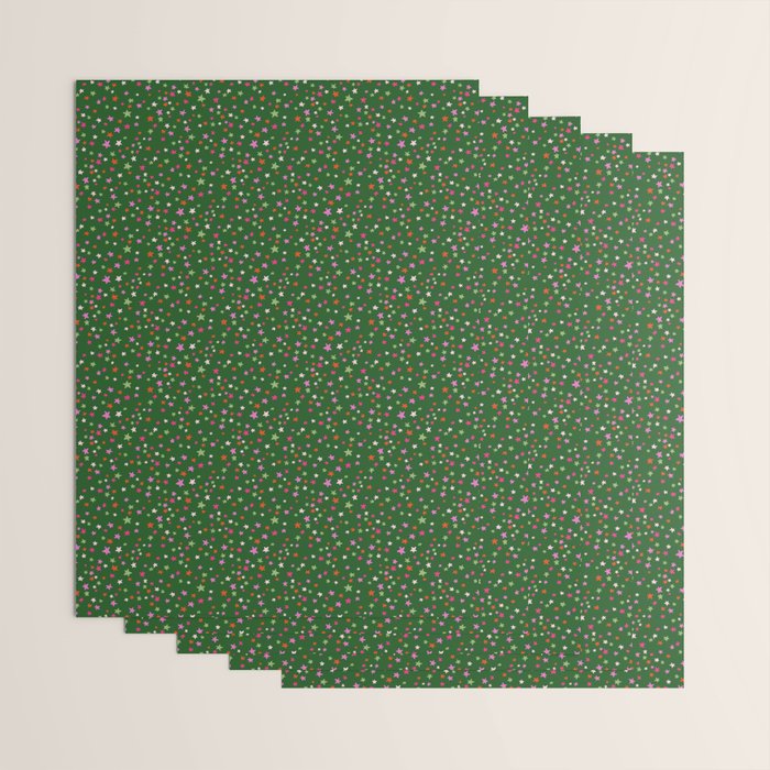 Festive Playful Starry Scatter Wrapping Paper Gallery Image 3