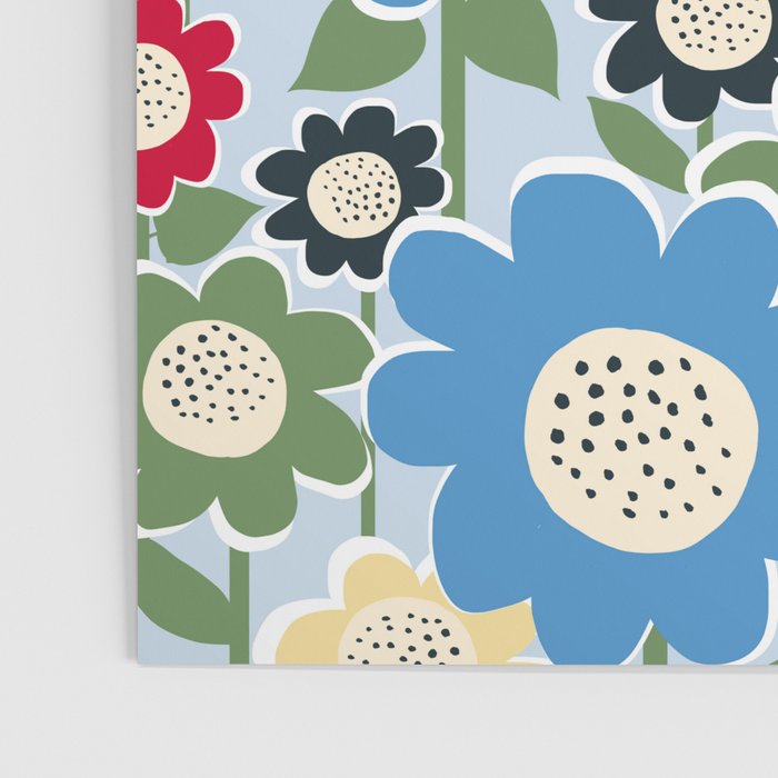 Flowerscape field - charming blue Poster Gallery Image 3