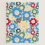 Flowerscape field - charming blue Jigsaw Puzzle Gallery Image 1