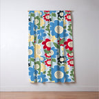 Flowerscape field - charming blue Window Curtain Gallery Image 3