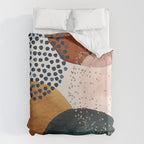 Abstract Watercolor Terracotta, Green & Blush Pink Art Print By LandSartprints Duvet Cover Gallery Image 6