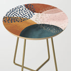 Abstract Watercolor Terracotta, Green & Blush Pink Art Print By LandSartprints Side Table Gallery Image 2