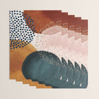 Abstract Watercolor Terracotta, Green & Blush Pink Art Print By LandSartprints Wrapping Paper Gallery Image 3