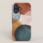 Abstract Watercolor Terracotta, Green & Blush Pink Art Print By LandSartprints iPhone Case Gallery Image 1