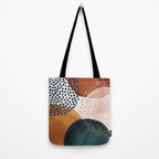Abstract Watercolor Terracotta, Green & Blush Pink Art Print By LandSartprints Tote Bag Gallery Image 2