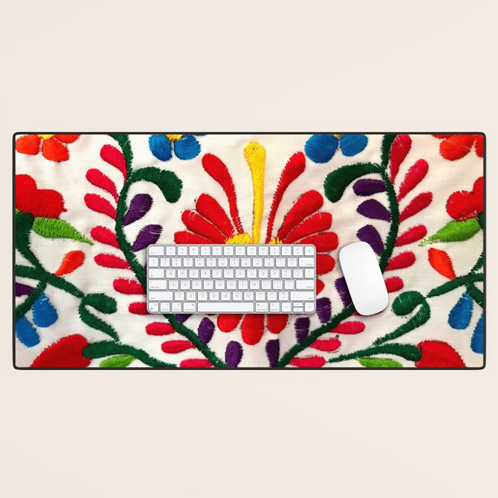 Red Mexican Flower Desk Mat Gallery Image 1