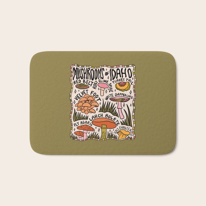 Mushrooms of Idaho Bath Mat Gallery Image 1