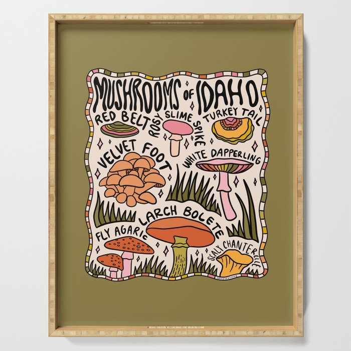 Mushrooms of Idaho Serving Tray Gallery Image 1