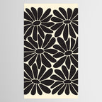 Big Daisy - Groovy Flower - Black & White Tablecloth Gallery Image 2