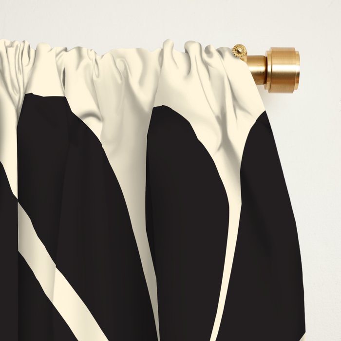 Big Daisy - Groovy Flower - Black & White Window Curtain Gallery Image 2