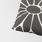 Big Daisy - Groovy Flower - Black & White Pillow Sham Gallery Image 4