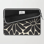 Big Daisy - Groovy Flower - Black & White Laptop Sleeve Gallery Image 2