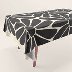 Big Daisy - Groovy Flower - Black & White Tablecloth Gallery Image 1