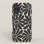 Big Daisy - Groovy Flower - Black & White iPhone Case Gallery Image 1