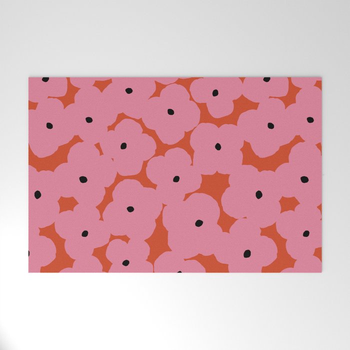 Pink Prairie Florals Welcome Mat Gallery Image 1
