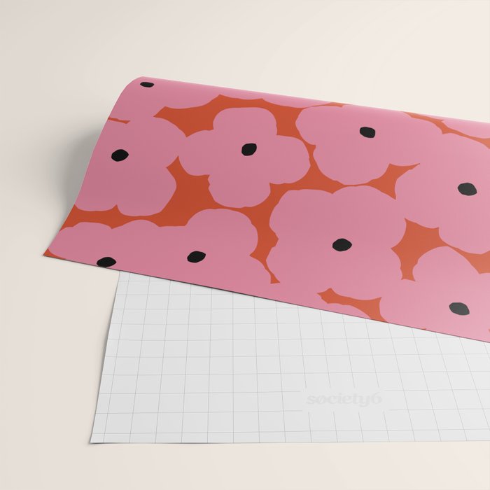 Pink Prairie Florals Wrapping Paper Gallery Image 2
