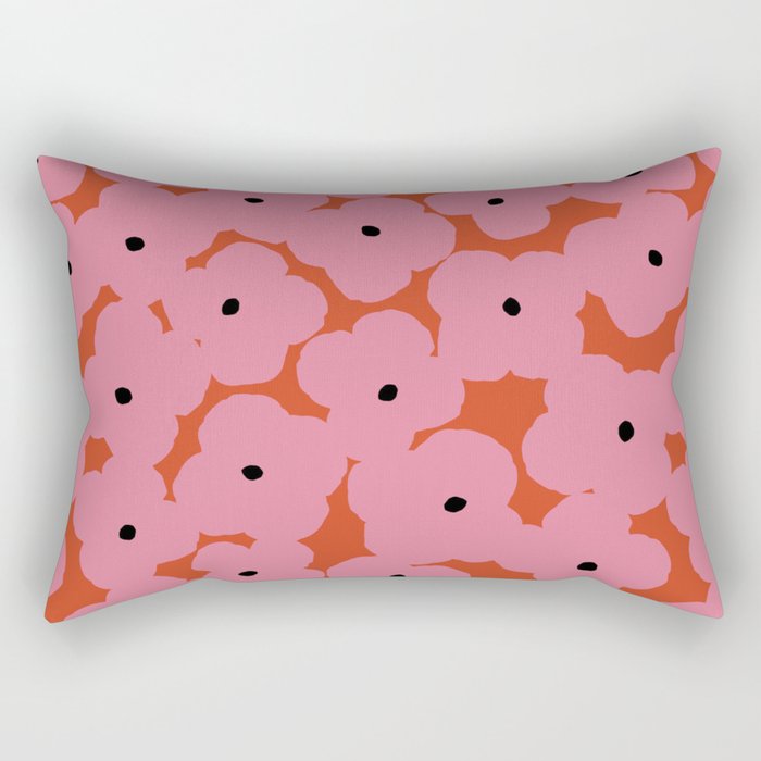 Pink Prairie Florals Rectangular Pillow Gallery Image 1