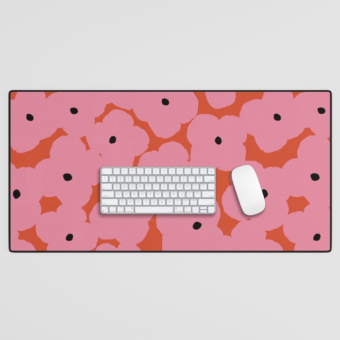 Pink Prairie Florals Desk Mat Gallery Image 1