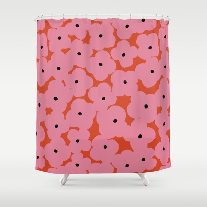 Pink Prairie Florals Shower Curtain Gallery Image 1