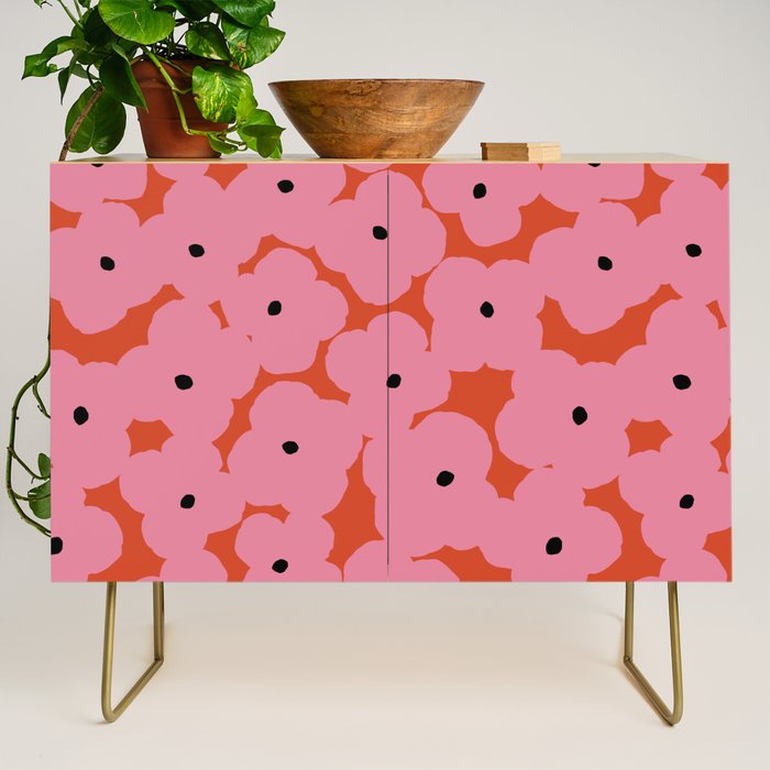 Pink Prairie Florals Credenza Gallery Image 1