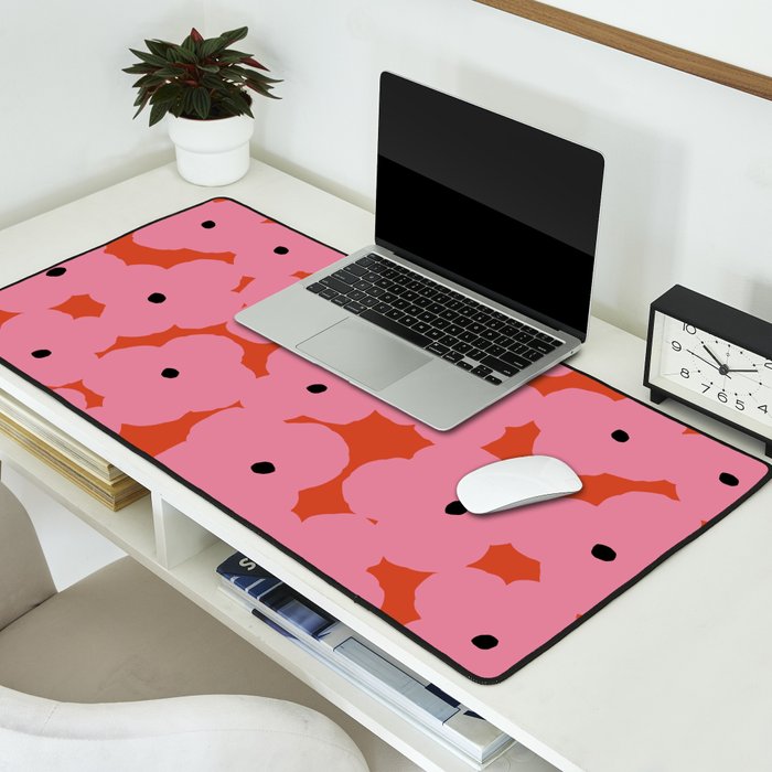 Pink Prairie Florals Desk Mat Gallery Image 2