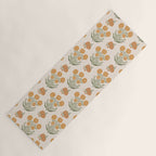 Marigold Block Print Yoga Mat Gallery Image 1