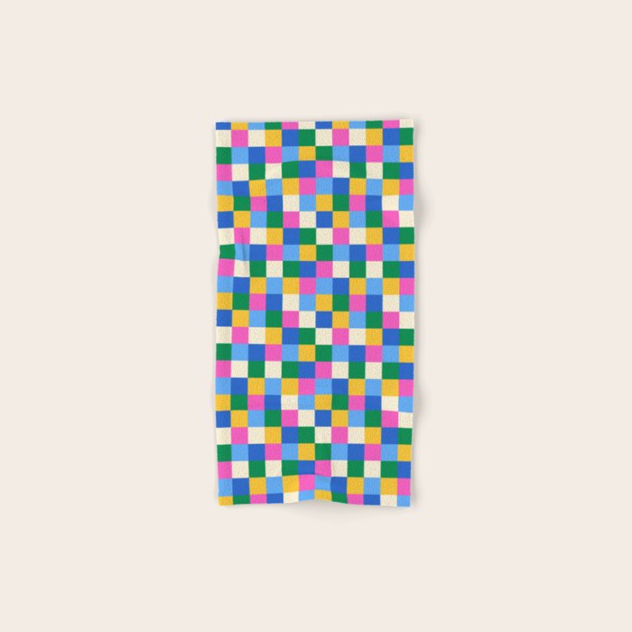 Bold Colorful Checks Pattern - Small XVI Bath Towel Gallery Image 1