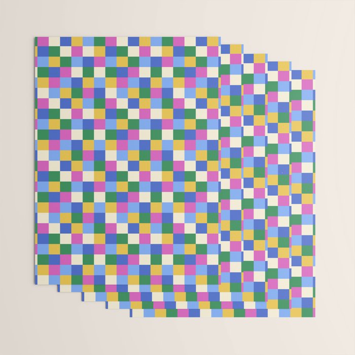 Bold Colorful Checks Pattern - Small XVI Wrapping Paper Gallery Image 3