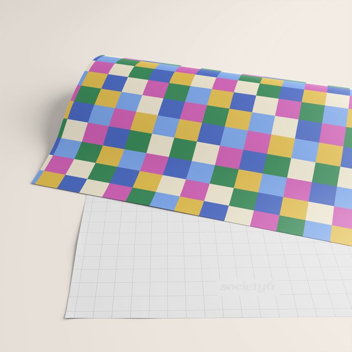 Bold Colorful Checks Pattern - Small XVI Wrapping Paper Gallery Image 2