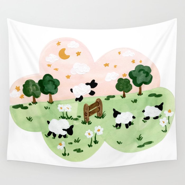 Counting Sheep Wall Tapestry Gallery Image 4