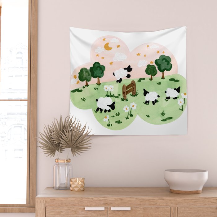 Counting Sheep Wall Tapestry Gallery Image 2