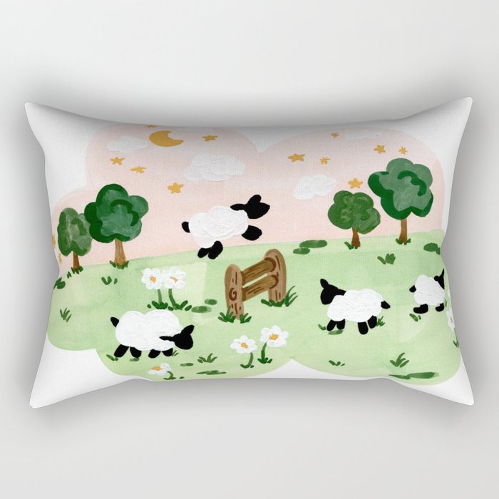 Counting Sheep Rectangular Pillow Gallery Image 1