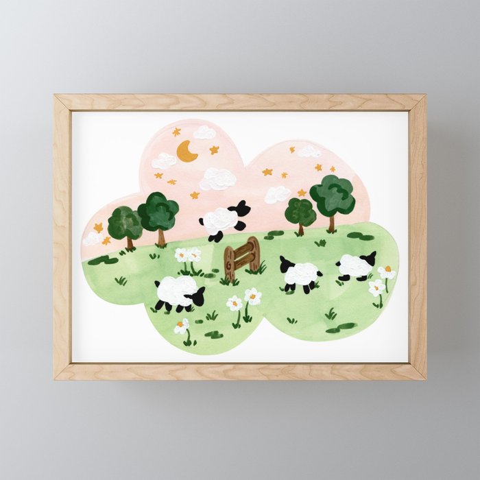 Counting Sheep Mini Art Print Gallery Image 1
