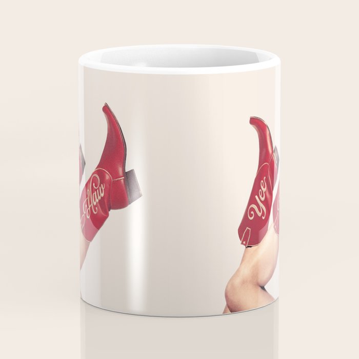 These Boots - Yeehaw Rustic Red n Neutral Coffee Mug Gallery Image 4