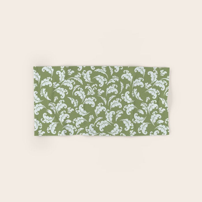 Elegant Epsom and Bit Of Blue Leaves Bath Towel Gallery Image 1
