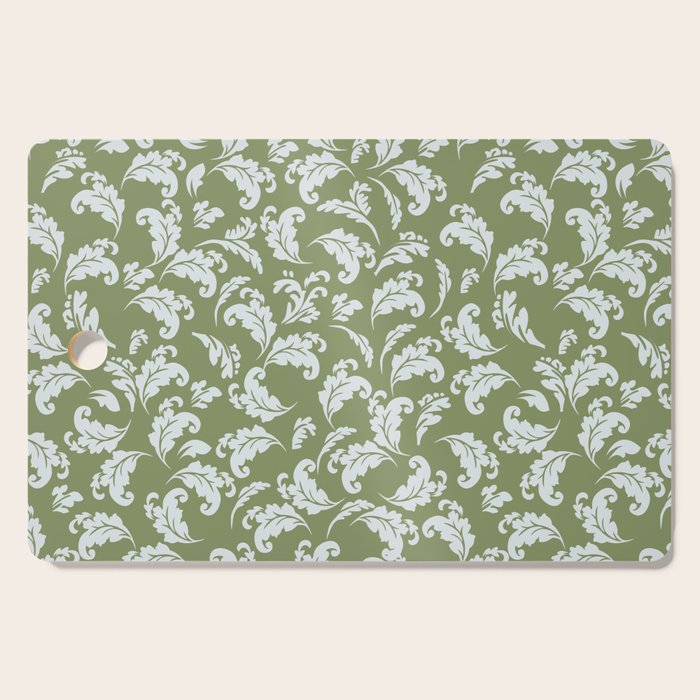 Elegant Epsom and Bit Of Blue Leaves Cutting Board Gallery Image 1