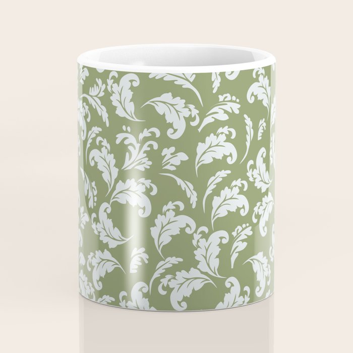 Elegant Epsom and Bit Of Blue Leaves Coffee Mug Gallery Image 4