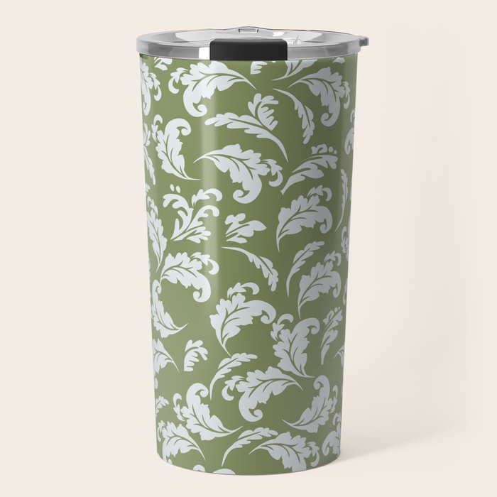 Elegant Epsom and Bit Of Blue Leaves Travel Mug Gallery Image 1