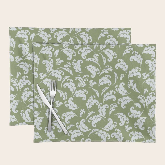 Elegant Epsom and Bit Of Blue Leaves Placemat Gallery Image 1