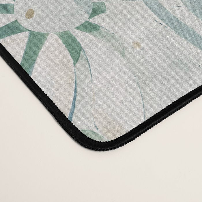 Yoga, Mandala, Teal and Gold, Wall Art Boho Desk Mat Gallery Image 4