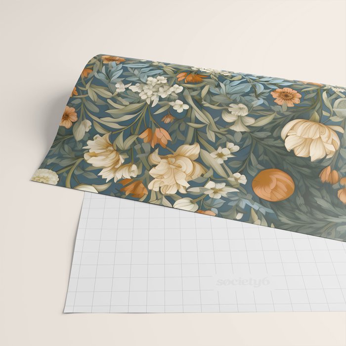 Countryside Blooms Renaissance Cottage Floral Wrapping Paper Gallery Image 2