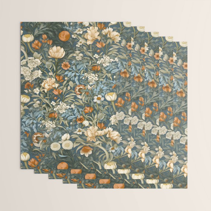 Countryside Blooms Renaissance Cottage Floral Wrapping Paper Gallery Image 3