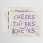 Cheers. Cocktails and Drinks in Lavender Purple And White Placemat Gallery Image 1