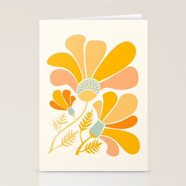 Summer Wildflowers in Golden Yellow Stationery Card Gallery Image 2