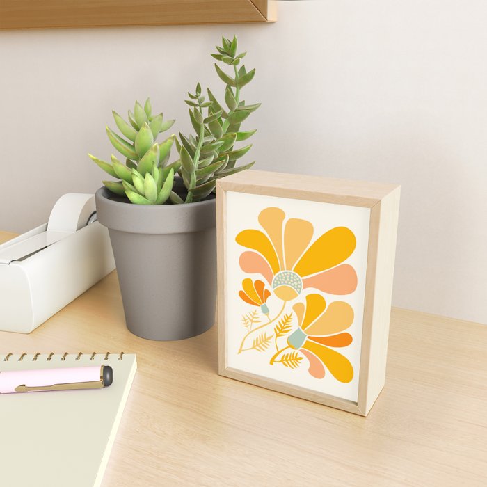 Summer Wildflowers in Golden Yellow Mini Art Print Gallery Image 2