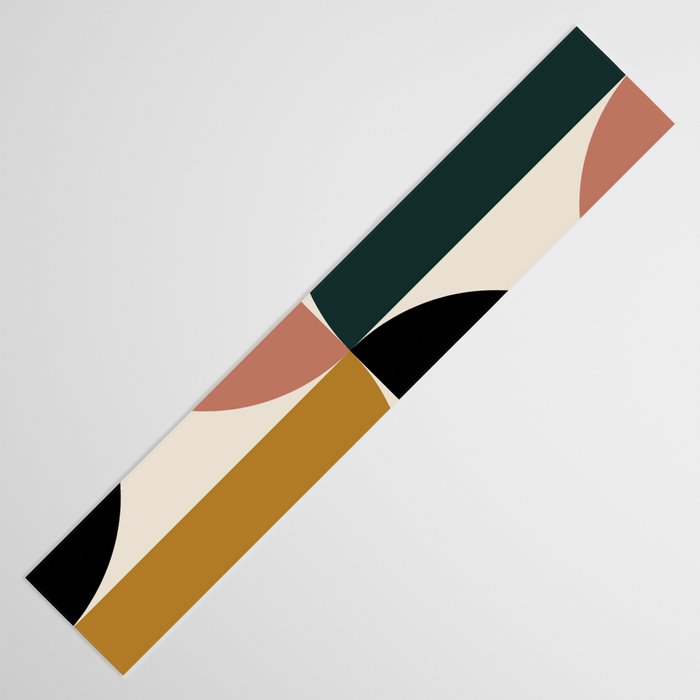 Bauhaus Mid Century Modern Geometric I Table Runner Gallery Image 3