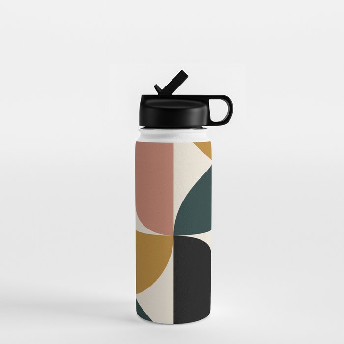Bauhaus Mid Century Modern Geometric I Water Bottle Gallery Image 1