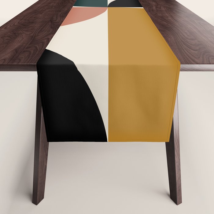Bauhaus Mid Century Modern Geometric I Table Runner Gallery Image 1