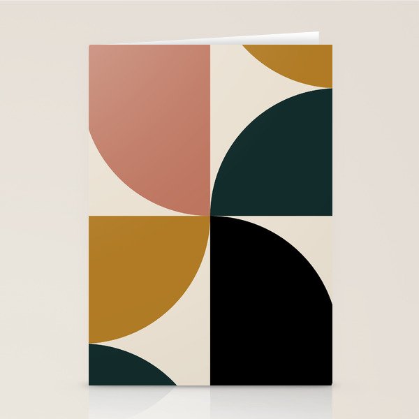 Bauhaus Mid Century Modern Geometric I Stationery Card Gallery Image 2